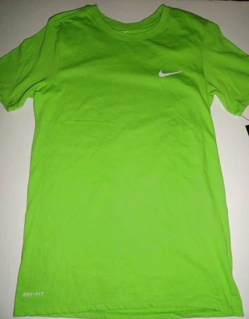 lime green nike dri fit shirt