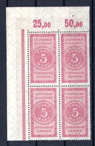 DR-Infla TAX STAMPS 5Mk ECKRAND-VB ** MNH MINT (CA7903