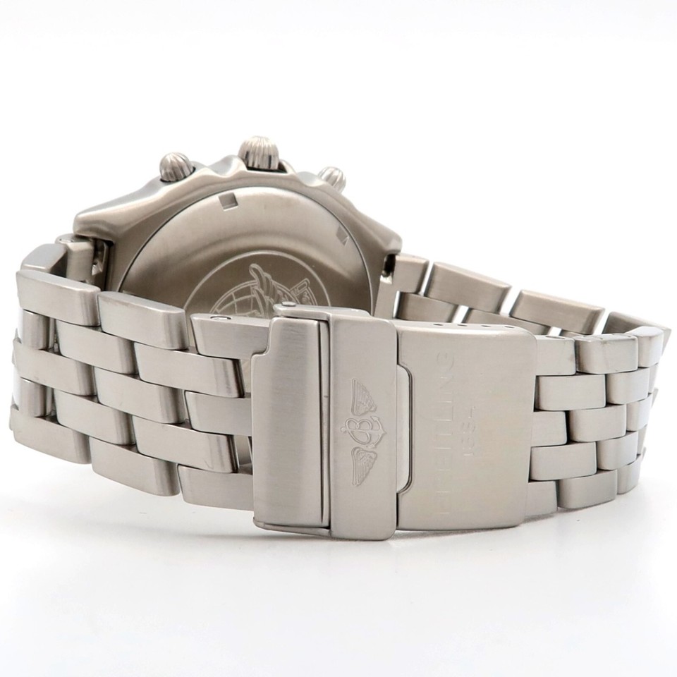 Breitling Chronomat Blue Impulse Limited Edition Chrono 39MM Silver Dial A13048 eBay