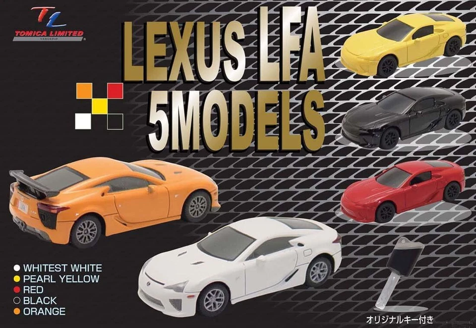 Tomica Limited LEXUS LFA 5MODELS 10TH Anniversary TAKARA TOMY NEW From Japan - Image 2 of 4
