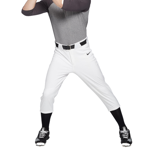 Nike Vapor White Select hohe Baseballhose schwarz bestickt Swoosh, Herren Large