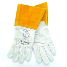 Tillman 1328 Small Top Grain Goatskin TIG Welding Gloves 4" Cuff Premium Fit