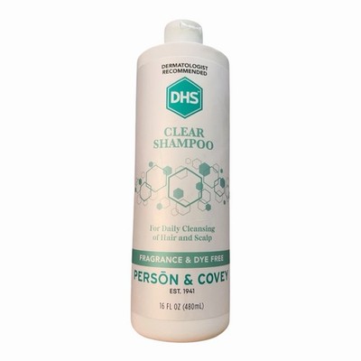 Dhs Clear Gentle Everyday Shampoo 16 Oz Unscented For Sensitive Skin