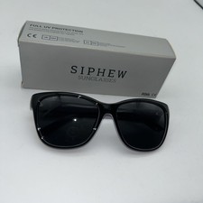 Siphew Women s Trendy Polarized UV400 Blk W/Purple Trim Sunglasses
