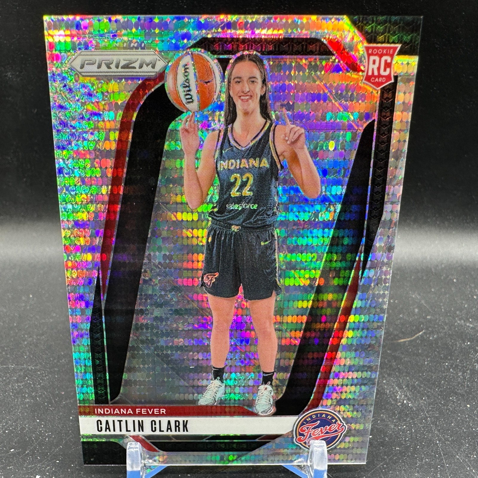 Caitlin Clark Rookie Silver Pulsar /499 2024 WNBA Prizm 22 RC Card SP Fever