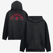 Men's Fanatics  Philadelphia Phillies Black Out Fleece Hoodie