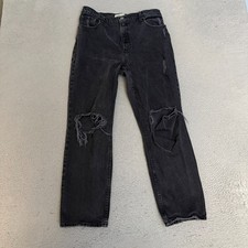 Abercrombie Fitch Jeans Womens Size 31 /12S Black 90s Straight Ultra High Rise