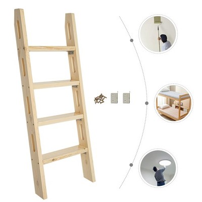 Bed Ladder, 4-step Wooden Ladder, Step Ladder used for ascending, picking up