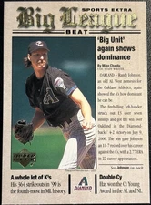 2001 Upper Deck Big League Beat Randy Johnson #BB9 Arizona Diamondbacks Card A12