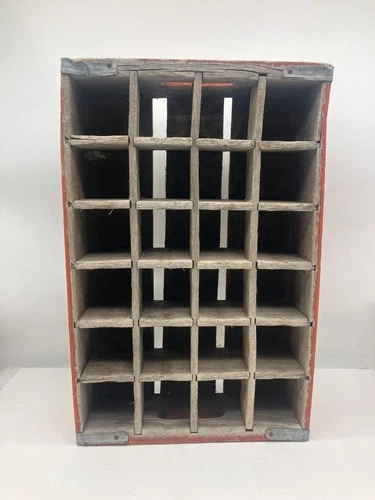 Vintage Coca-Cola Wooden 24-Slot Bottle Carrying Crate (12x18.5")