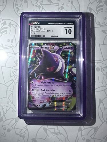 2014 POKEMON PHANTOM FORCES GENGAR EX #34 CGC 10 GEM MINT