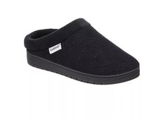 ISOTONER Gemma Microterry diamond women's clog slippers Memory Foam Black 6.5-7