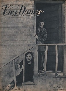 Vintage CHARLIE CHAPLIN PAULETTE GODDARD "Vara Damer Mag" 1936