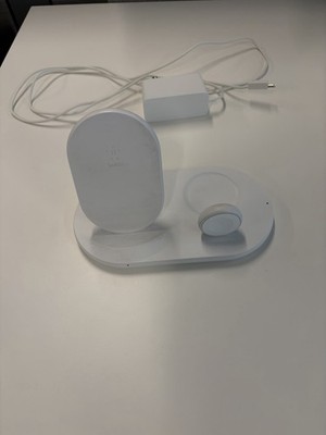 Belkin BOOST CHARGE 3-in-1 Wireless Charger WIZ001 White for iPhone, Watch, Air 