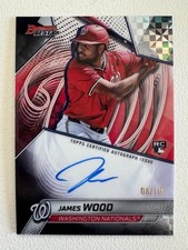 2025 Bowman's Best James Wood RC Black X-Fractor Auto /10 #B25-JW