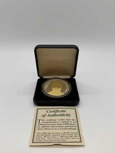 Mark McGwire MLB One Troy Ounce .999 Fine Silver W/24kt Overlay Round /10,000