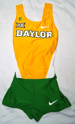 nike baylor bears 2017 women's track uniform medium one piece game worn? captain