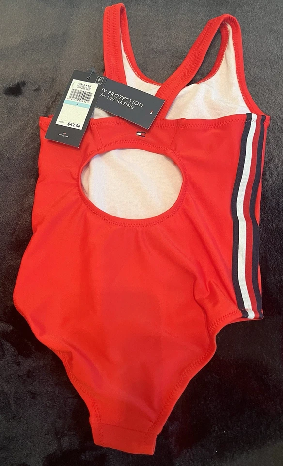 Tommy Hilfiger Niñas 4-6 X Traje de baño de una pieza con protección UPF 50+ Foto 2 de 3