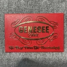 Vintage Genesee Beer The Best From Beermakers Red & Gold Flat Bar Sign 10 x 7 in