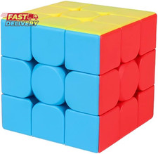 3X3X3 Speed Cube,Stickerless Magic Cube,Smooth Turning Puzzle Box with Anti-Stic