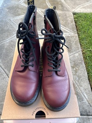 Dr. Martens Women's Luana Lace-Up Boots Cherry Red/Burgundy Size 5