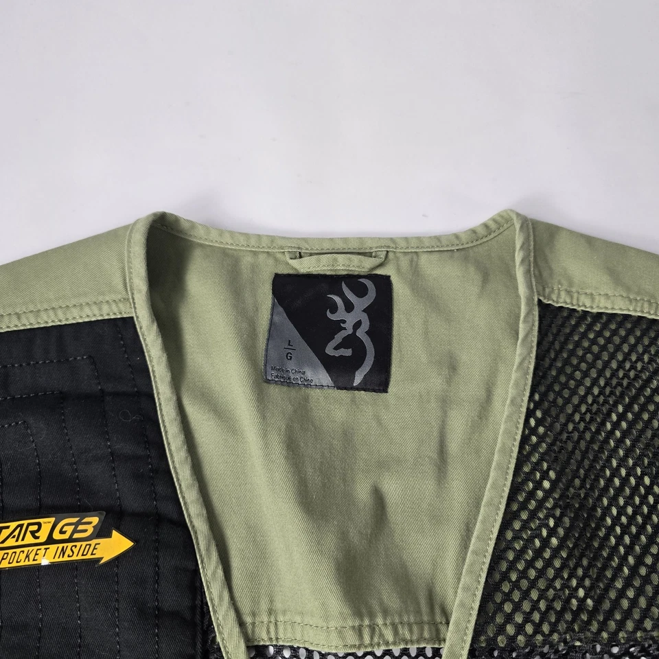 Browning Trapper Creek Mesh Shooting Vest Men’s Size L Green Hunting New - Image 2 of 4