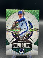2022 Panini Mosaic - Will to Win Tom Seaver #WW-11 Green Mosaic Prizm METS
