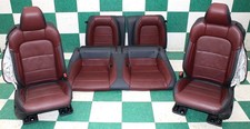 -bags 25 Mustang Coupe Red Leather Heat Cool Mem Buckets Backseat Seats Set
