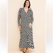 RIXO Tillie Jersey Midi Shirt Dress Sz XL