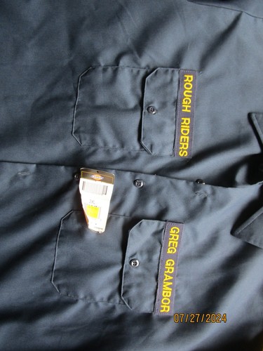 Dickies 574 Long Sleeve Uniform Shirt 2XL Rough Riders New - Picture 3 of 6