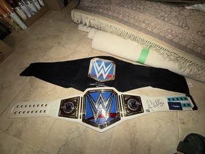 WWE Official Replica Smackdown Women's Title Belt Autographed By Rhea Ripley