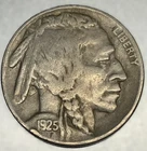 1925 P Buffalo Nickel VF Very Fine Condition 5 Cent US Coin - 4488