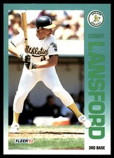 Carney Lansford 1992 Fleer #261 Athletics MLB READ FREE SHIPPING AutographDen