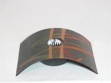 Vintage Japanese Ikebana 5" Flower Frog Modernist Painted Bronze or Copper