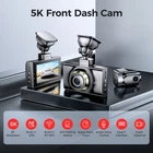 LINGDU Dash Cam 5GWiFi GPS 4K+2K Front and Rear Dash Camera APP 24H Parking Mode