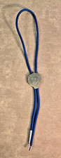 Vintage BSA Boy Scouts America Eagle Scouts Neckerchief Bolo Tie Blue Silver