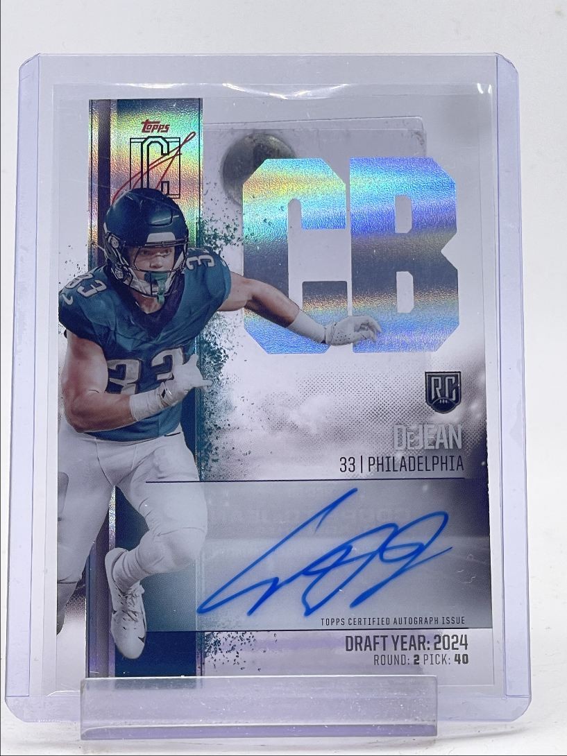 COOPER DEJEAN 2024 TOPPS SIGNATURE CLASS ROOKIE CRYSTAL CLEAR RC AUTO Q4616