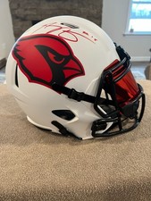 A J Green Auto'd in Red Ink Full Size Replica Cardinals Helmet W/ Red Visor