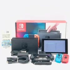 [EX+5] Nintendo Switch Unpatched Hac-001 2017 Console Region Free Blue Red JAPAN