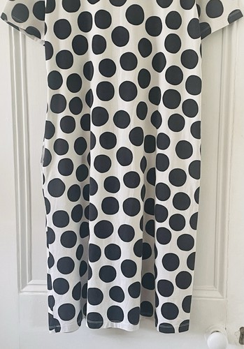 Marimekko X Uniqlo Women’s Black & White Polka Dot T-Shirt Dress M UK 12 EU 40 - Picture 11 of 13