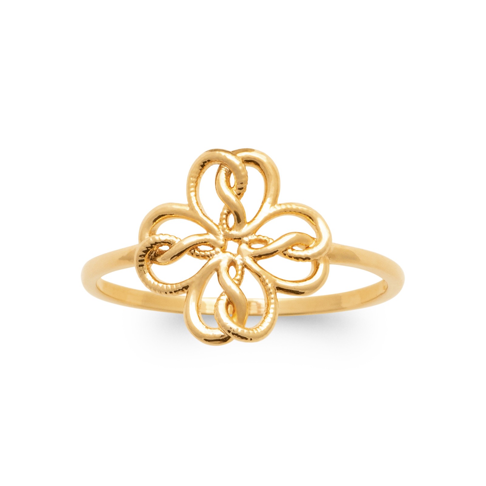 Bague fleurs plaqué or 18 carats taille 56, le cadeau idéal pour elle