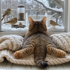 Cat Diamond Art Kits for Adults, Bird 5D Diamond Painting Kits for Beginner,Diy 