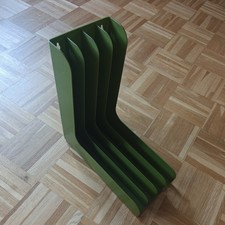 LP Archiv-Box L-Form ca. 40LP Schallplatten-Ständer Braun-Transparent 70er Retro