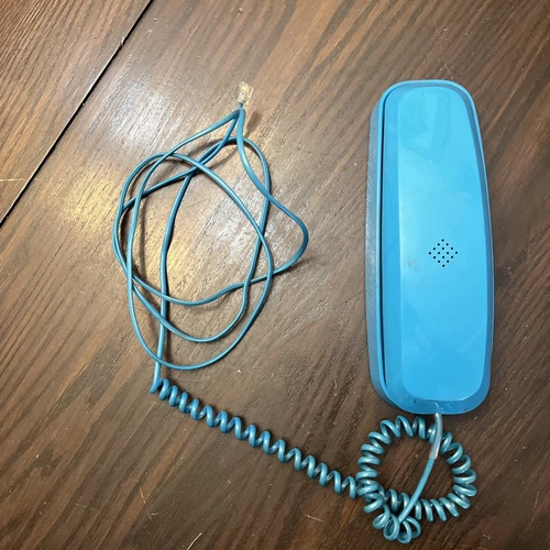 Vintage Conair Slim Design Telephone Blue Model # SW102 Turquoise With Cord