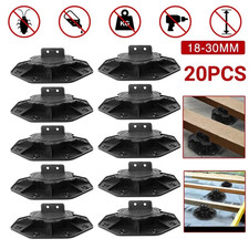 20 Pack Decking Pedestal Adjustable Height Plastic Decking Feet 18MM-60MM