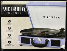 Victrola Vintage 3-Speed Bluetooth Portable Suitcase Record Player Lavender