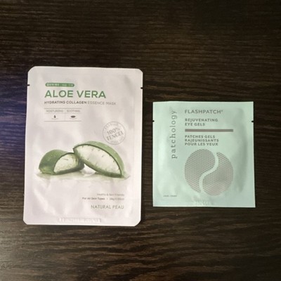 Natural Peau Aloe Vera Mask Sheet & Patchology FlashPatch Eye Gel Set