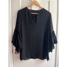 Kobi Halperin Silk Chiffon Bell Sleeve Blouse...