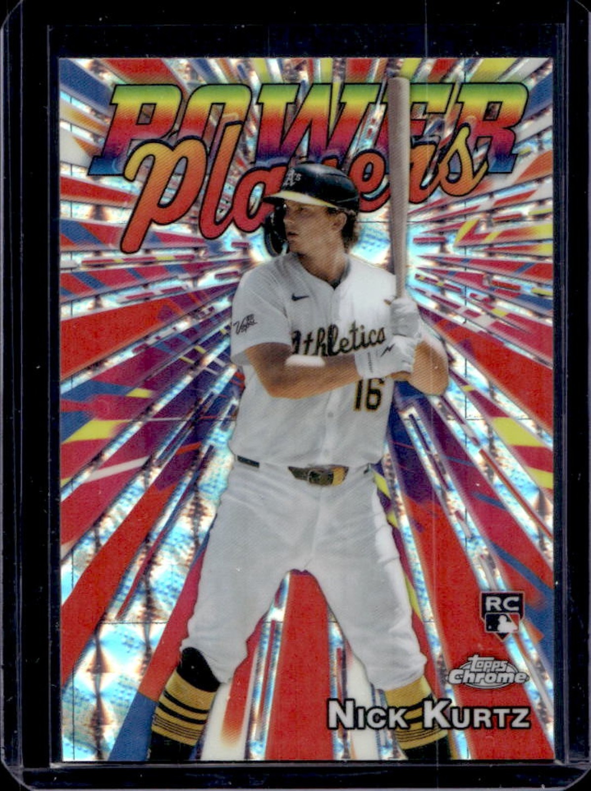 2025 Topps Chrome Update Nick Kurtz Power Players RC Geometric Refractor #PP-30