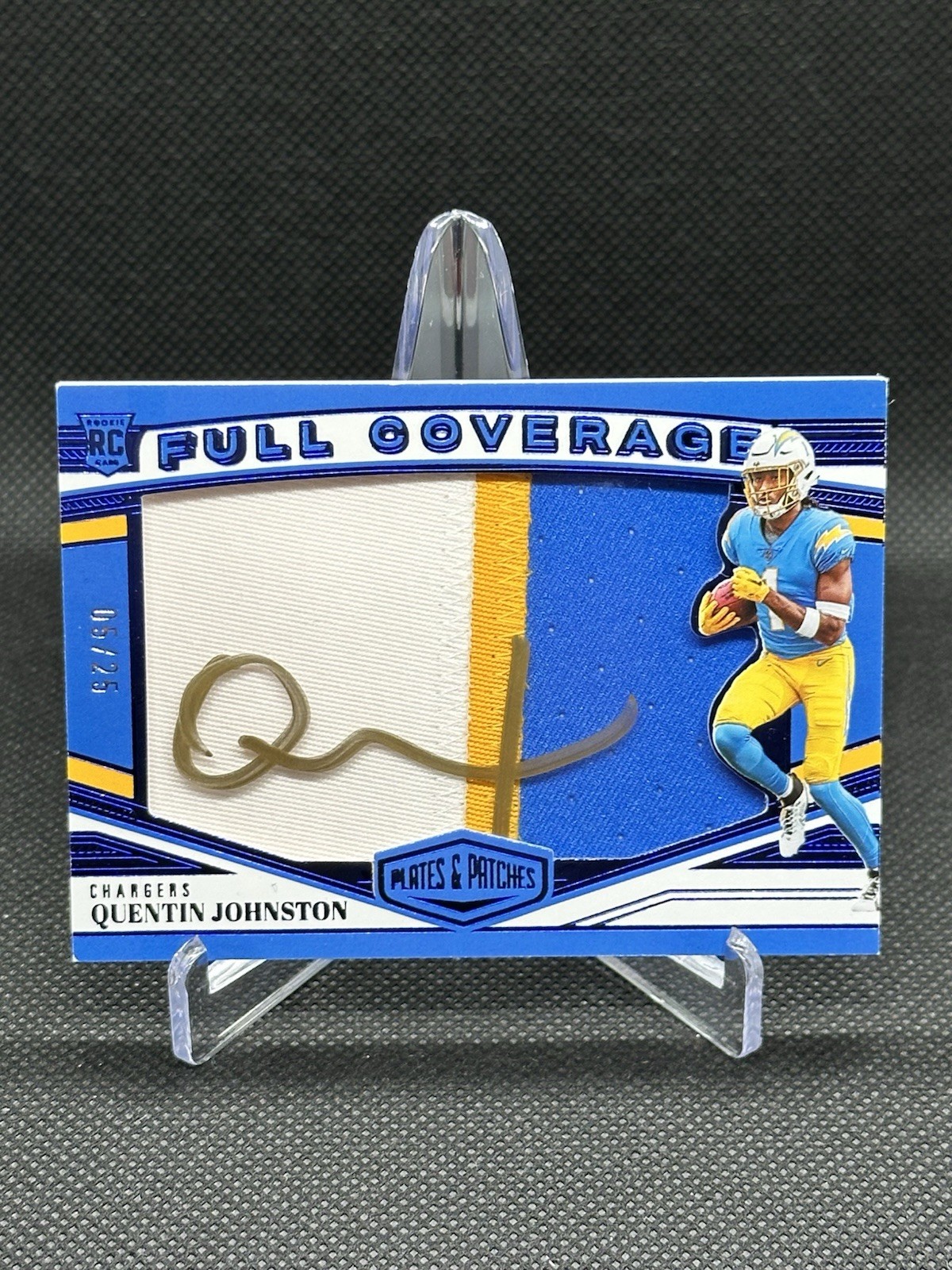 Quentin Johnston Panini Plates & Patches Full Coverage Relics #FC10 Autograph